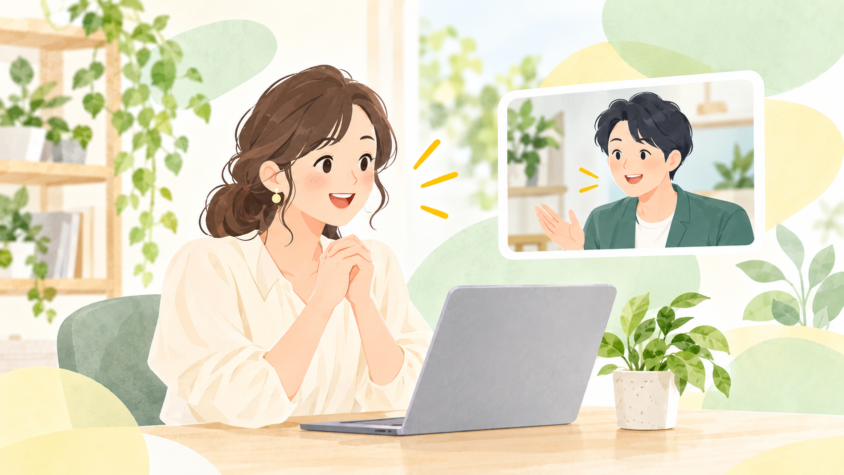 オンラインで更新を相談するイメージ